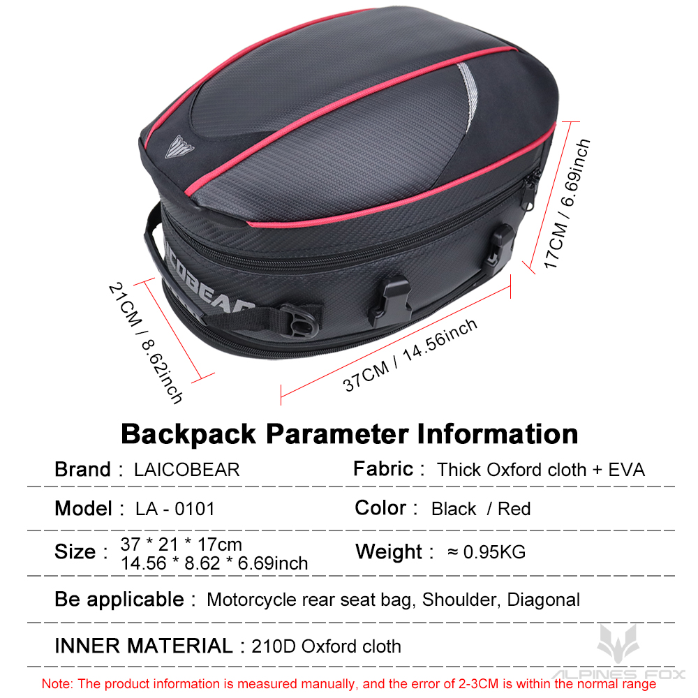 Motorcycle Tail Bag Black Moto - Motorcycle Gear Warehouse のレビューと価格