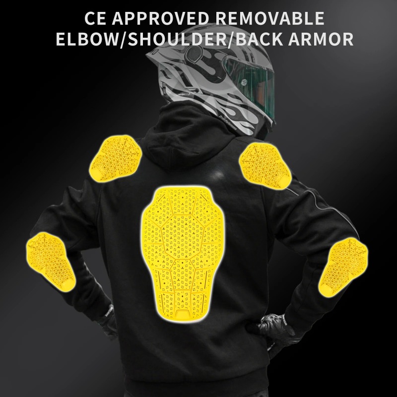 Motorcycle Armored Hoodie, War - Motorcycle Gear Hoodie のレビューと価格