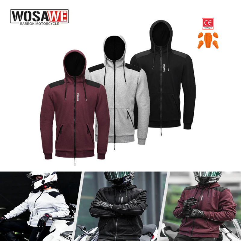 WOSAWE Motorcycle Armored Hood - Motorcycle Gear Hoodie のレビューと価格