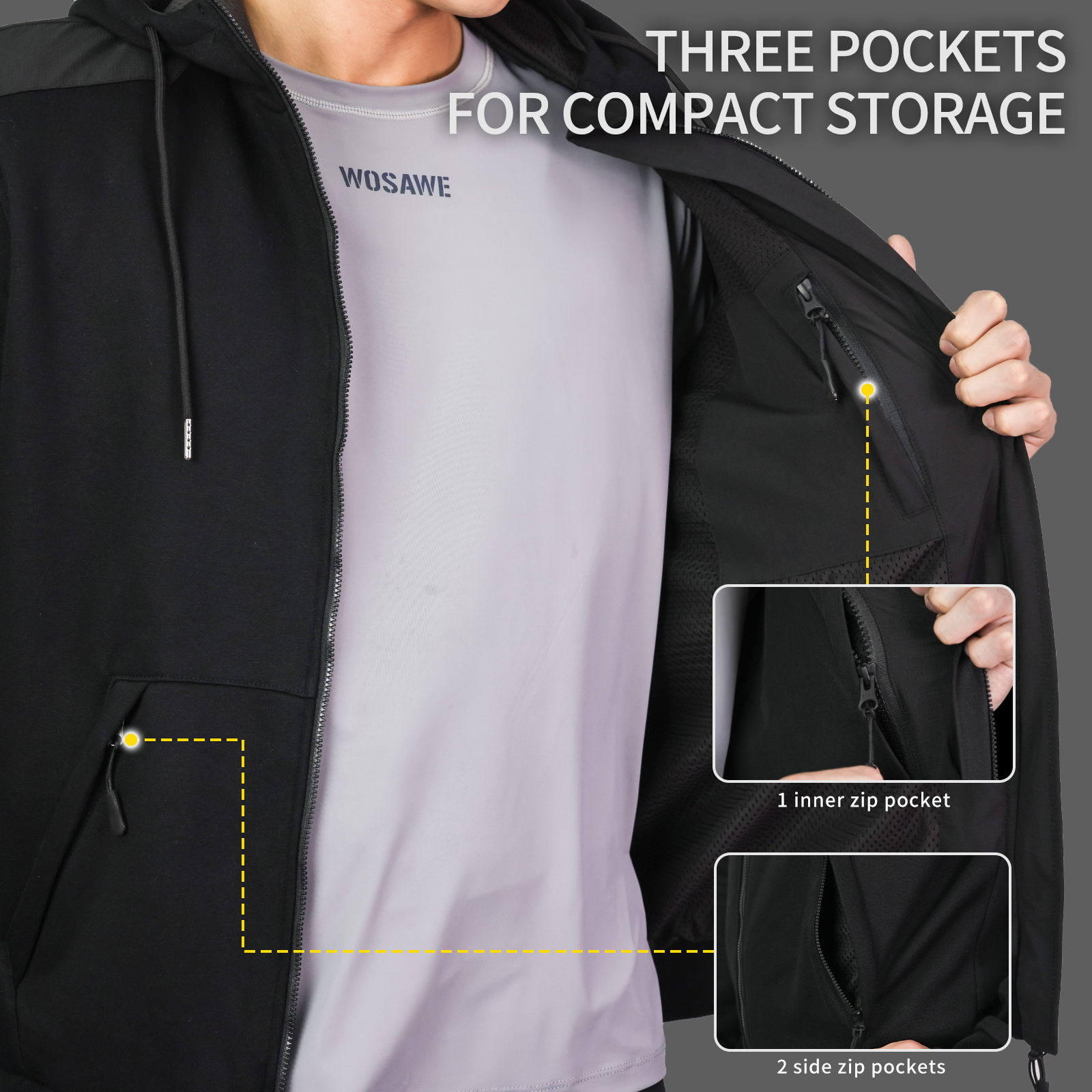 WOSAWE Motorcycle Armored Hood - Motorcycle Gear Hoodie のレビューと価格