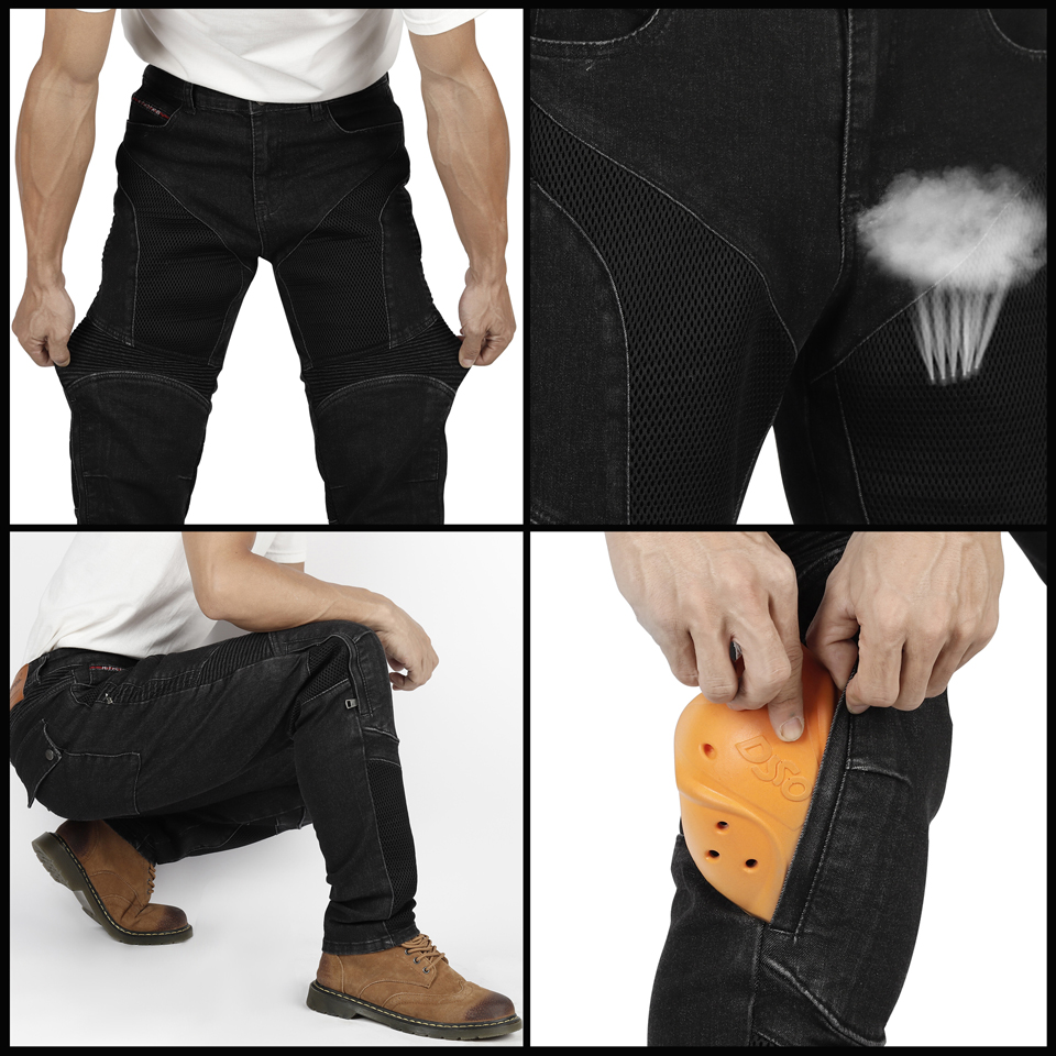 Motorcycle Pants Men summer Me - Motorcycle Gear Jeans のレビューと価格